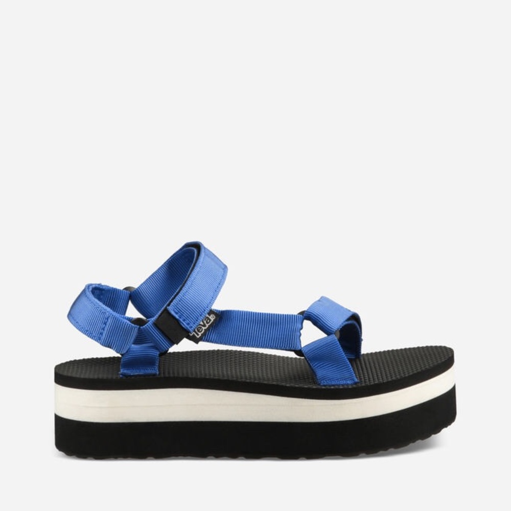 Blue Striped Teva Flatforms
